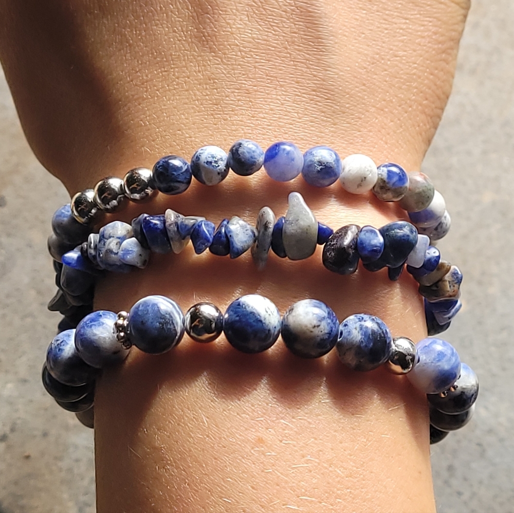 Soladite Stone Bead Bracelet Set